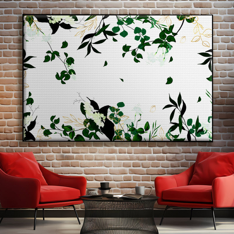 Akustikstoff mit Motiv: Botanischer Hintergrund