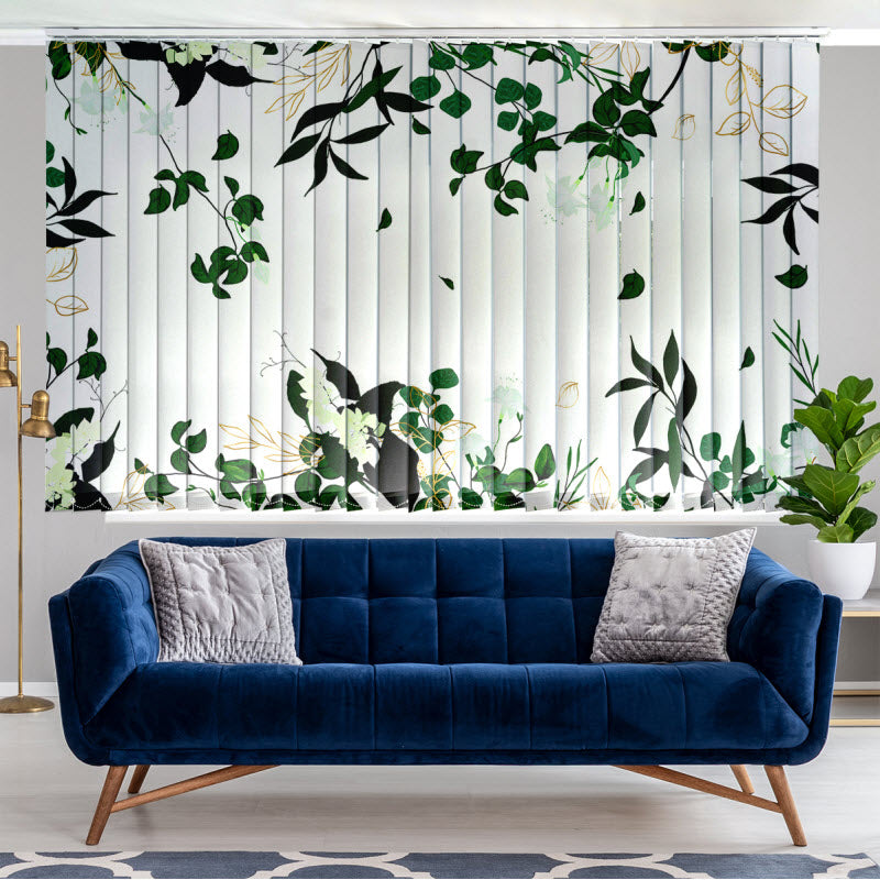Lamellenvorhang mit Motiv: Botanischer Hintergrund