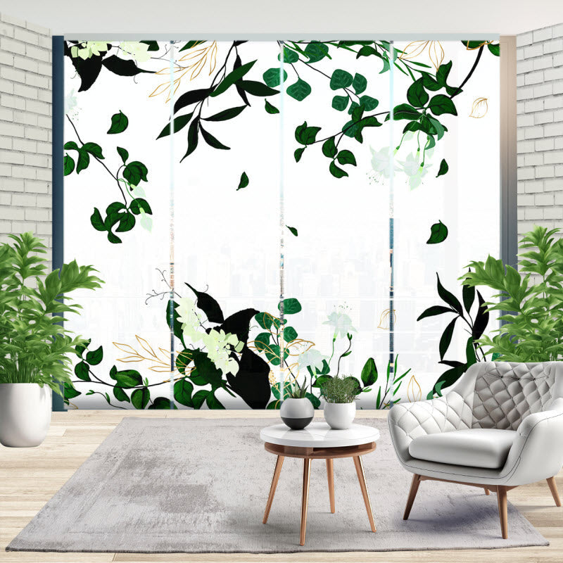 Schiebegardine mit Motiv: Botanischer Hintergrund