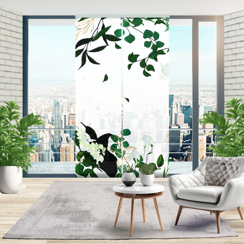 Schiebegardine mit Motiv: Botanischer Hintergrund