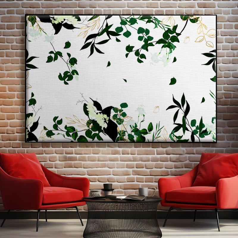 Textilspannrahmen mit Motiv: Botanischer Hintergrund