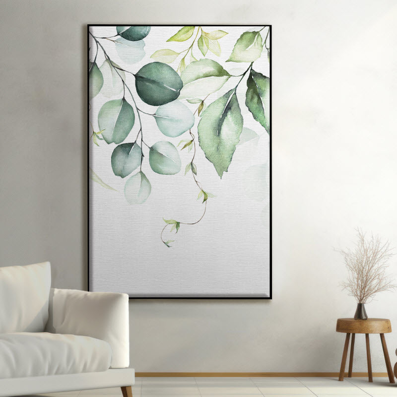 Textilspannrahmen mit Motiv: Grüne Blätter