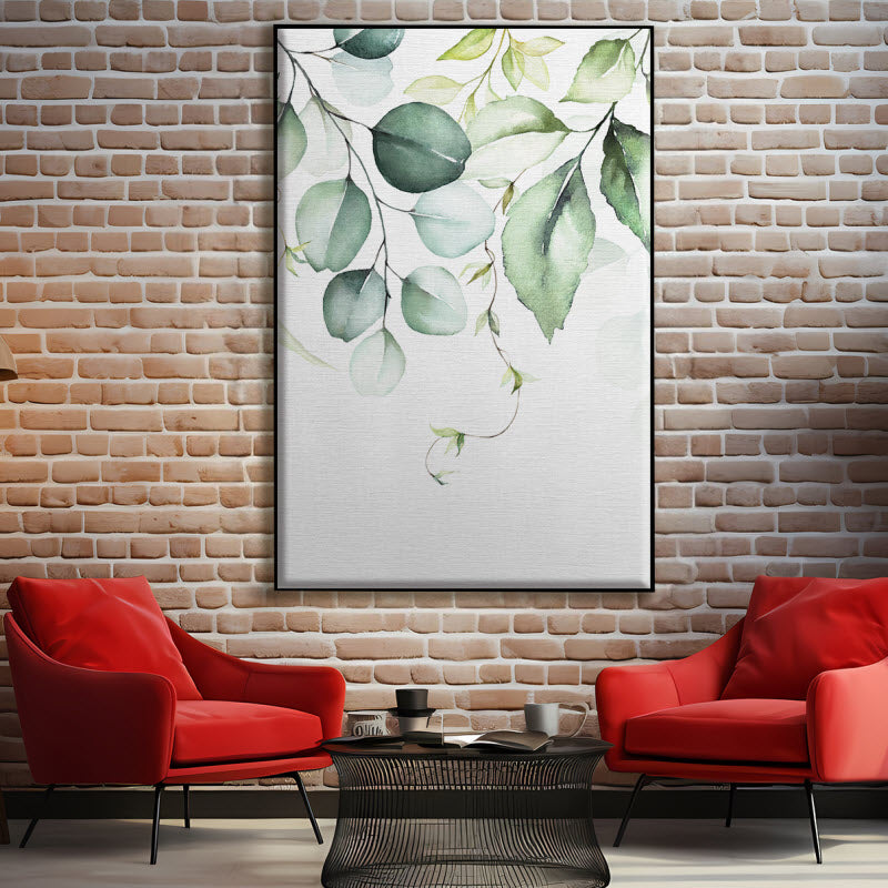 Textilspannrahmen mit Motiv: Grüne Blätter