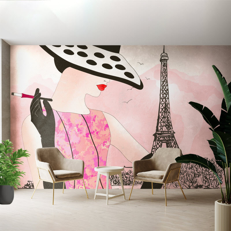 Tapete mit Motiv: Modische Frau in Paris