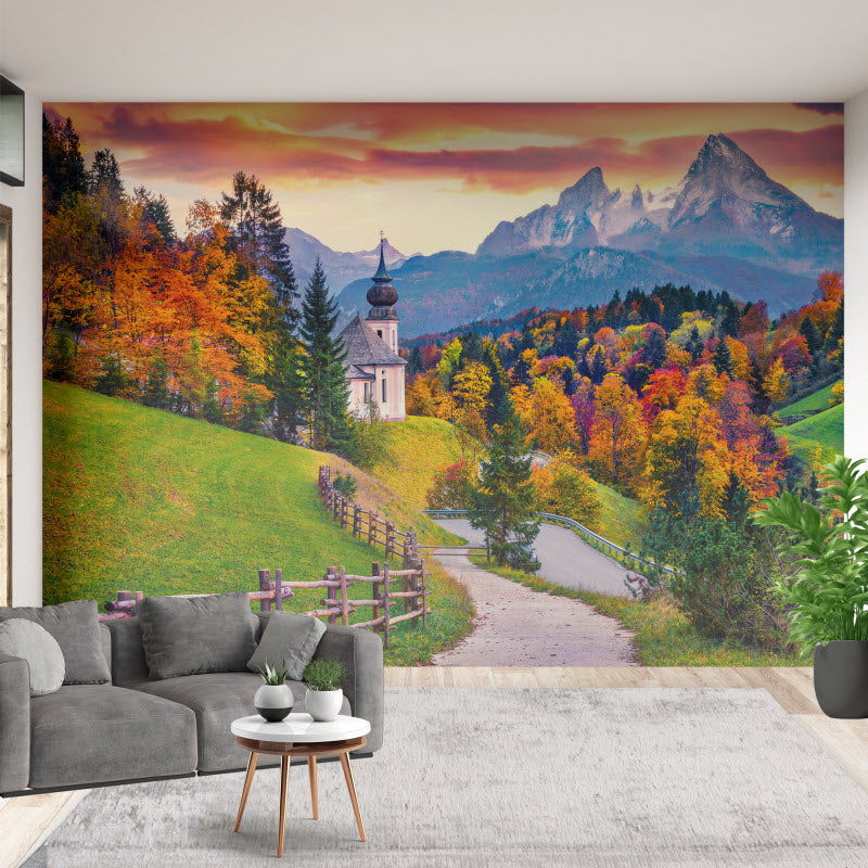 Tapete mit Motiv: Sonnenaufgang in den Alpen