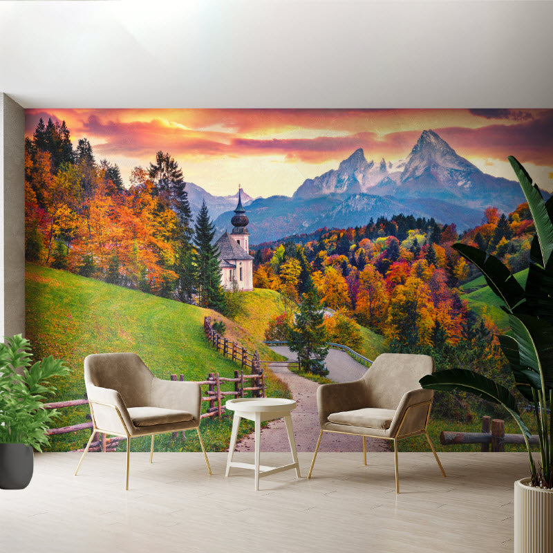 Tapete mit Motiv: Sonnenaufgang in den Alpen