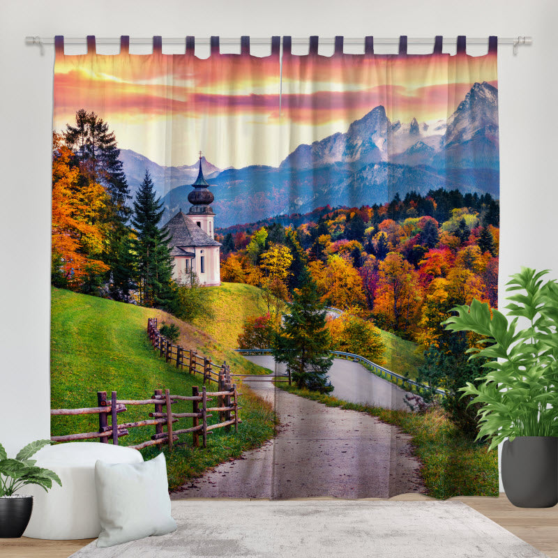 Fotovorhang: Sonnenaufgang in den Alpen