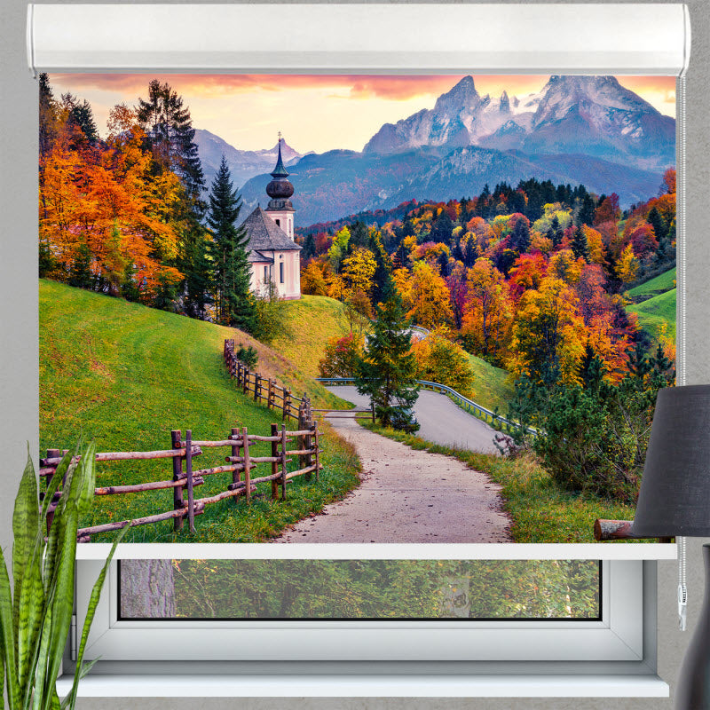 Kassettenrollo mit Motiv: Sonnenaufgang in den Alpen