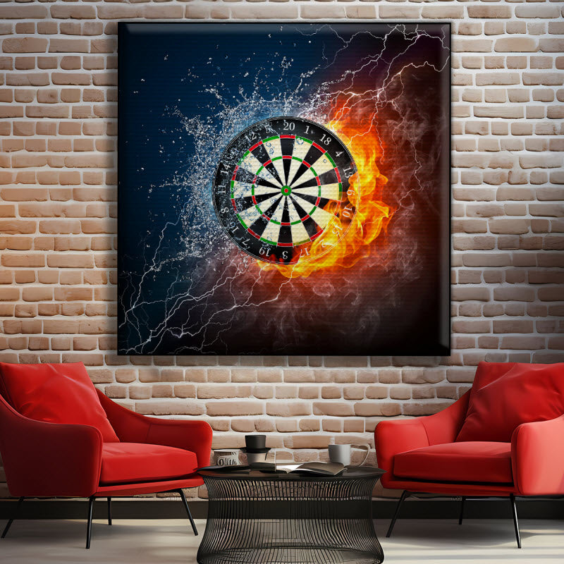 Akustikstoff mit Motiv: Dartscheibe