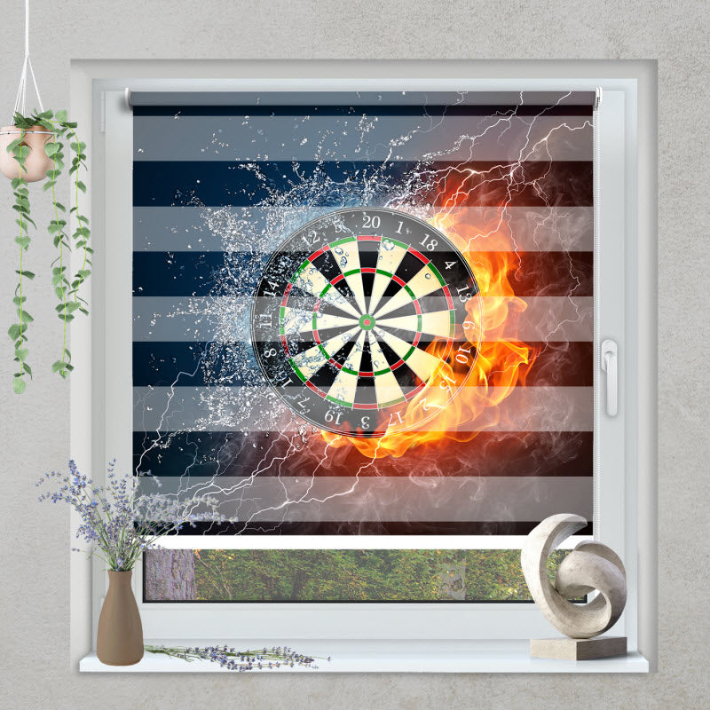 Klemmfix Doppelrollo mit Motiv: Dartscheibe