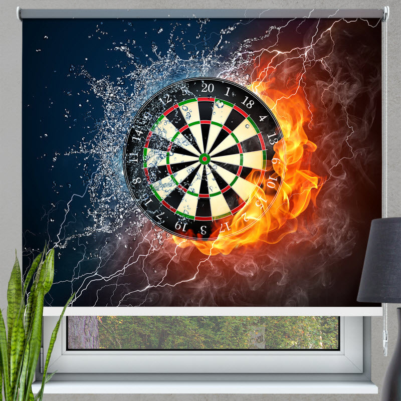 Rollo mit Motiv: Dartscheibe