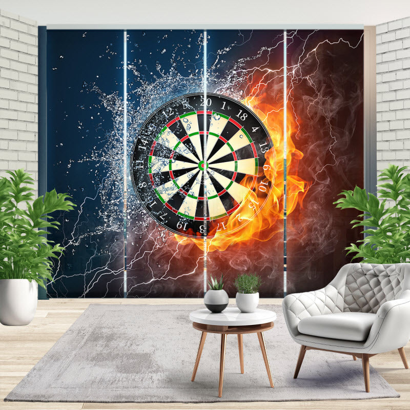 Schiebegardine mit Motiv: Dartscheibe