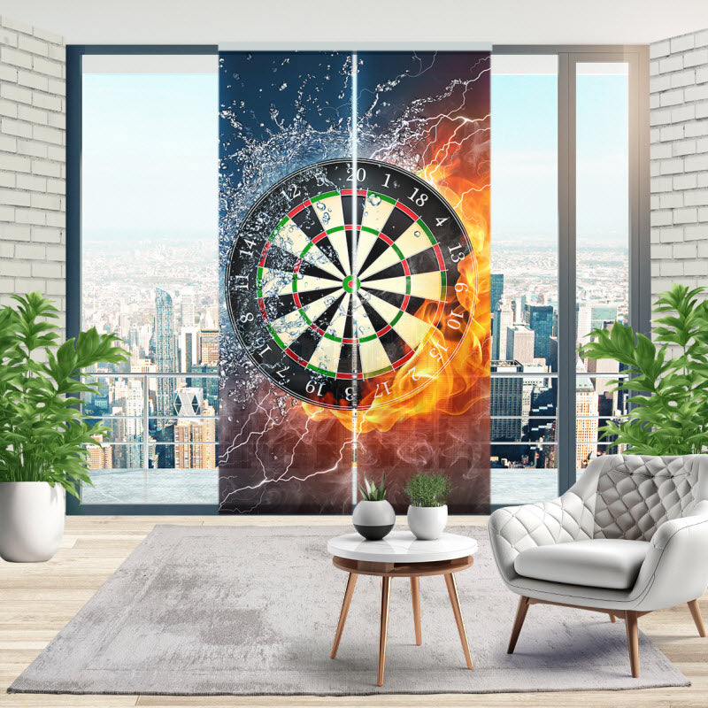 Schiebegardine mit Motiv: Dartscheibe