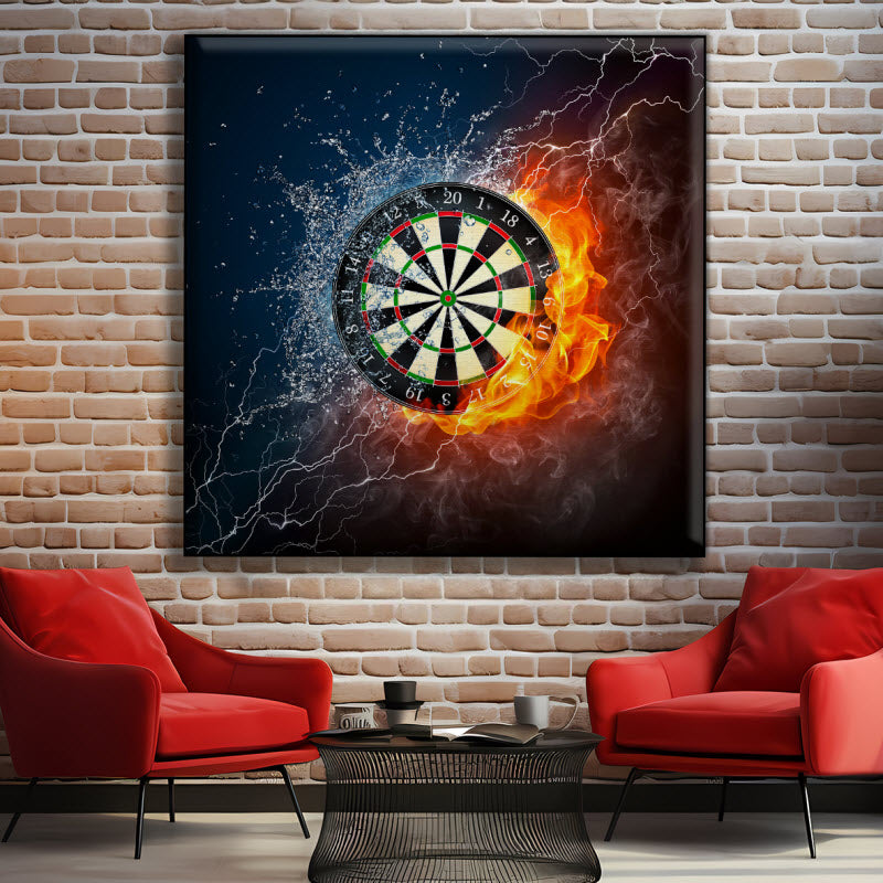 Textilspannrahmen mit Motiv: Dartscheibe