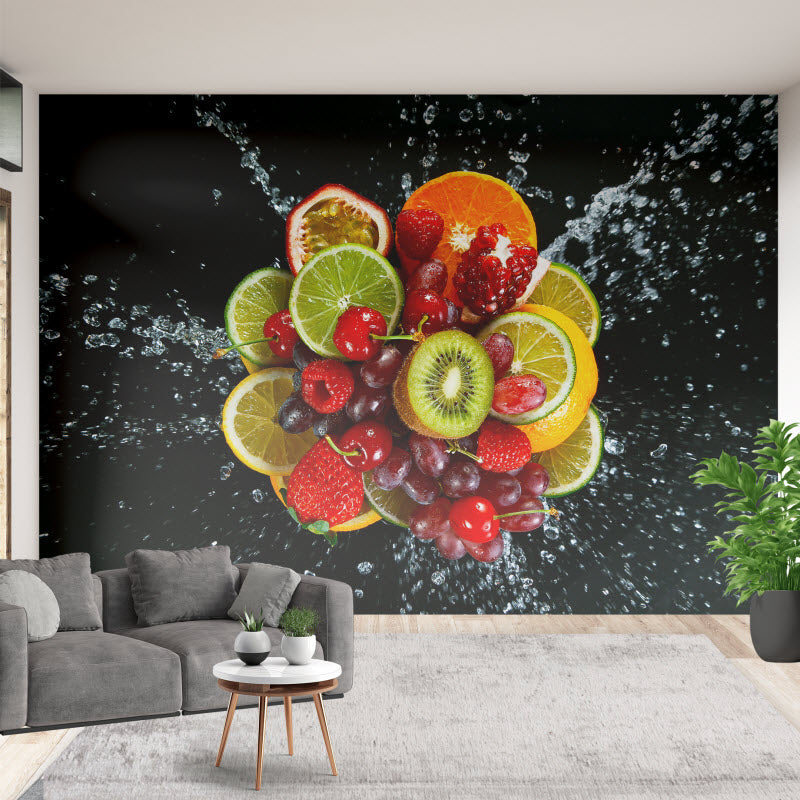 Tapete mit Motiv: Bunte Obstexplosion V2