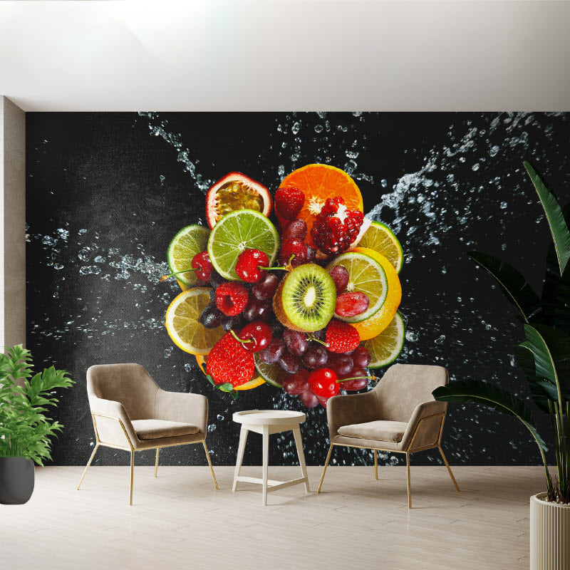 Tapete mit Motiv: Bunte Obstexplosion V2