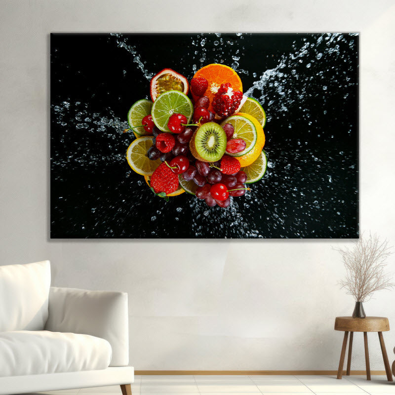 Leinwand mit Motiv: Bunte Obstexplosion V2