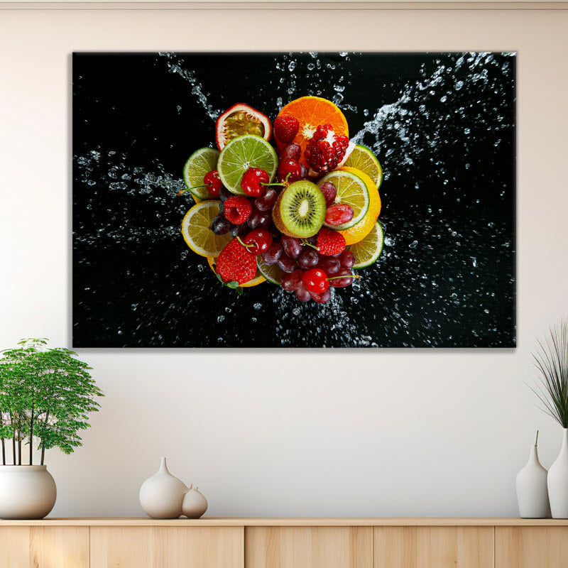 Leinwand mit Motiv: Bunte Obstexplosion V2