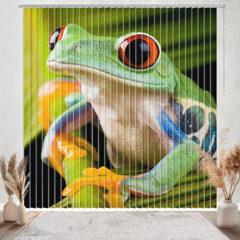 Lamellenvorhang mit Motiv: Frosch auf Pflanze