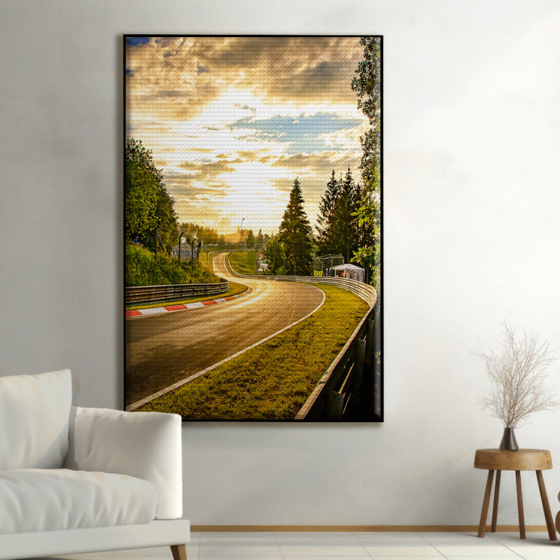 Akustikstoff mit Motiv: Sonnenuntergang am Galgenkopf