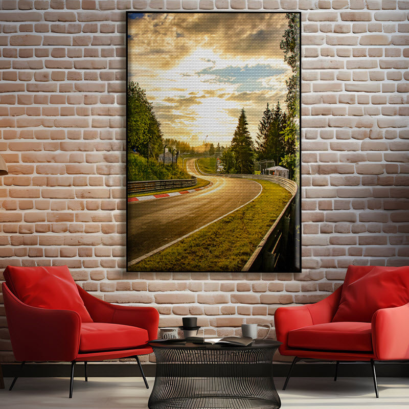 Akustikstoff mit Motiv: Sonnenuntergang am Galgenkopf