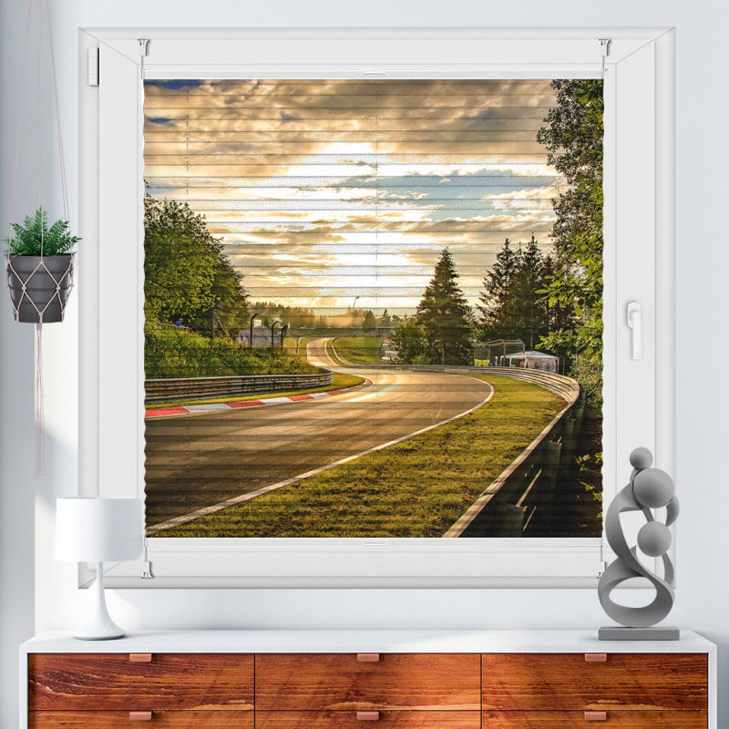 Wabenplissee mit Motiv: Sonnenuntergang am Galgenkopf