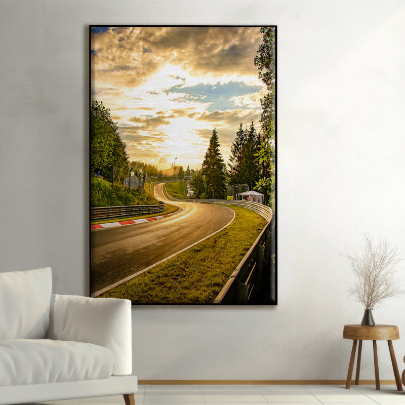 Textilspannrahmen mit Motiv: Sonnenuntergang am Galgenkopf