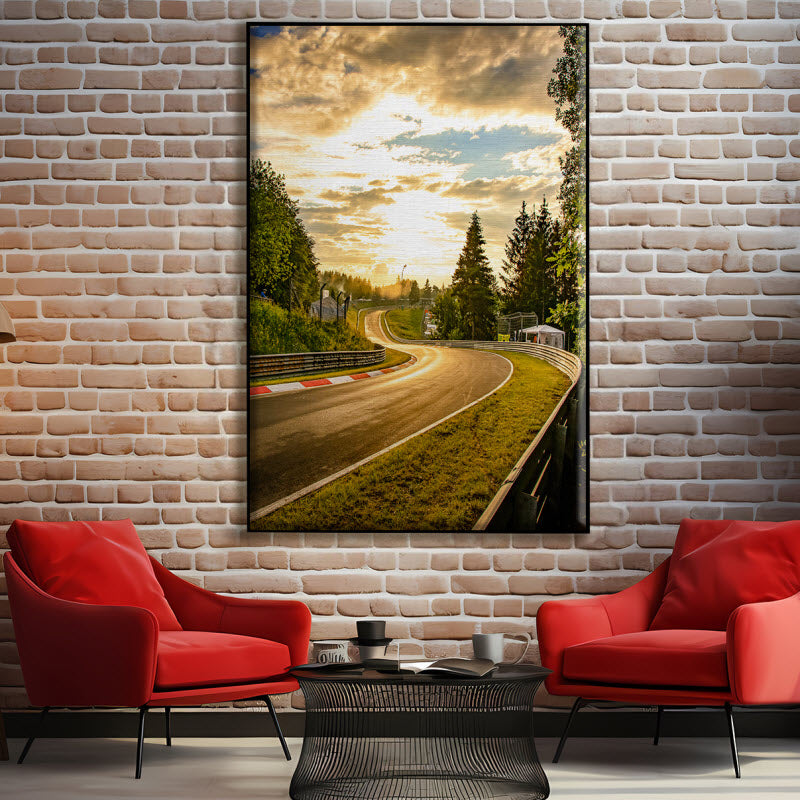 Textilspannrahmen mit Motiv: Sonnenuntergang am Galgenkopf