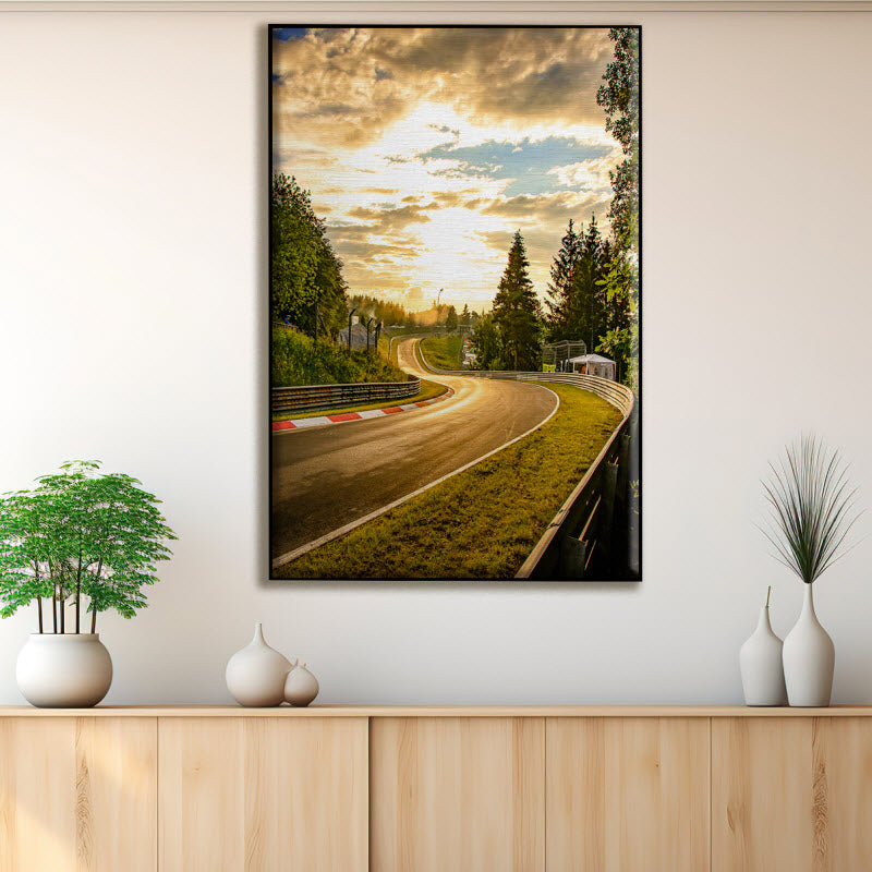 Textilspannrahmen mit Motiv: Sonnenuntergang am Galgenkopf