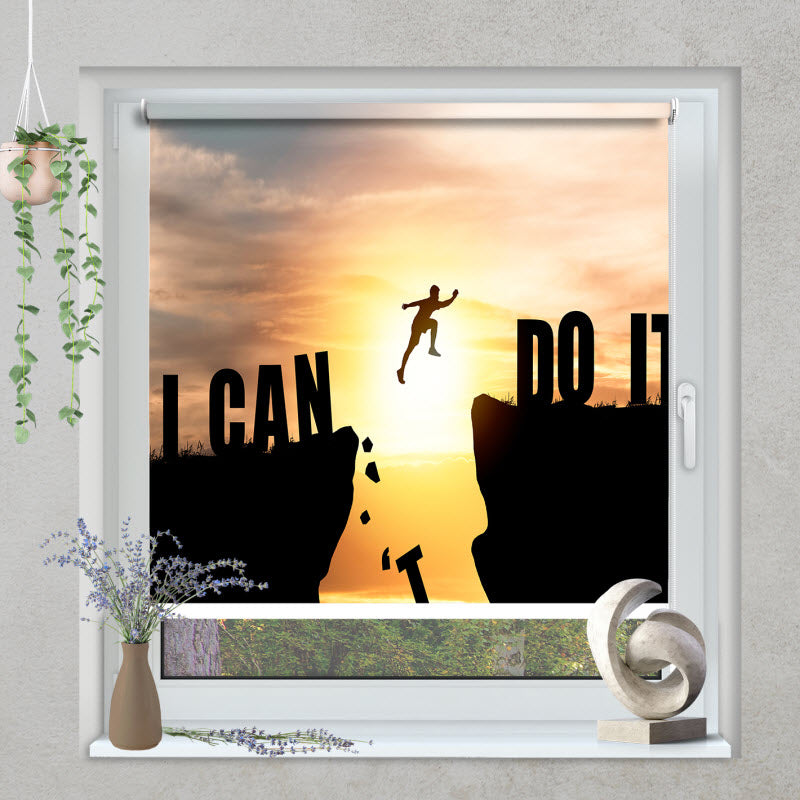 Klemmfix Rollo mit Motiv: Spruch - Motivation: I CAN DO IT
