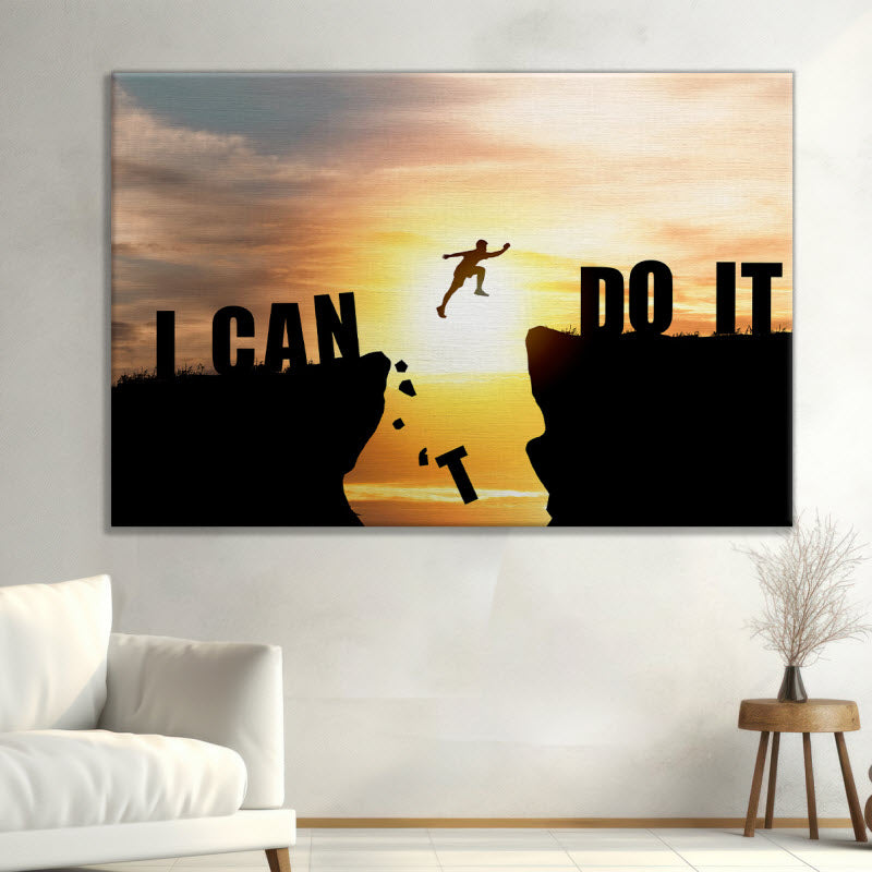 Leinwand mit Motiv: Spruch - Motivation: I CAN DO IT