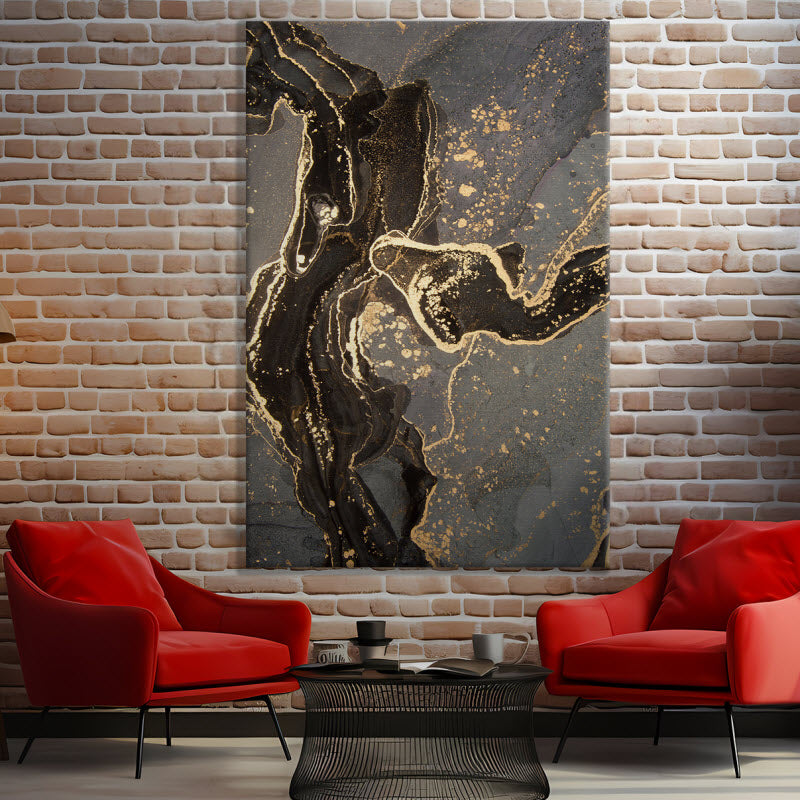 Leinwand mit Motiv: Grau-gold Marmor Abstrakt