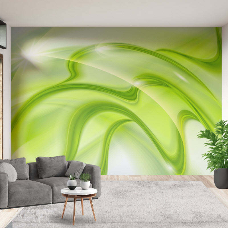 Tapete mit Motiv: Abstrakte grüne Wellen