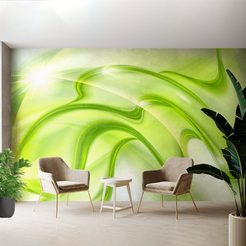 Tapete mit Motiv: Abstrakte grüne Wellen