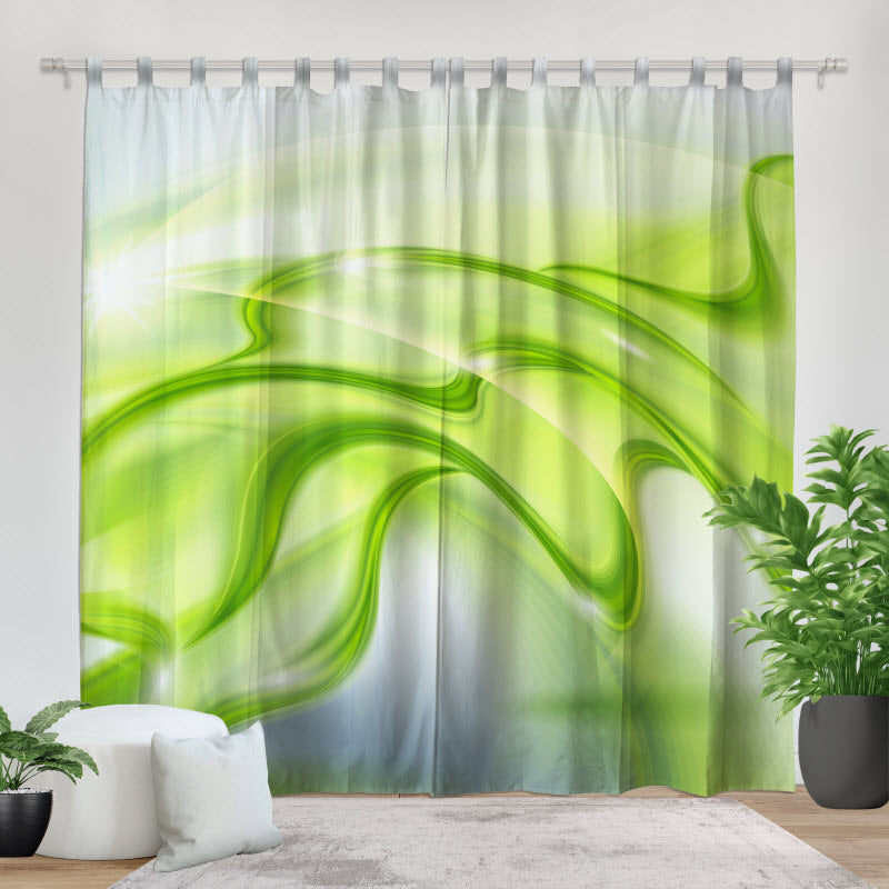 Fotovorhang: Abstrakte grüne Wellen