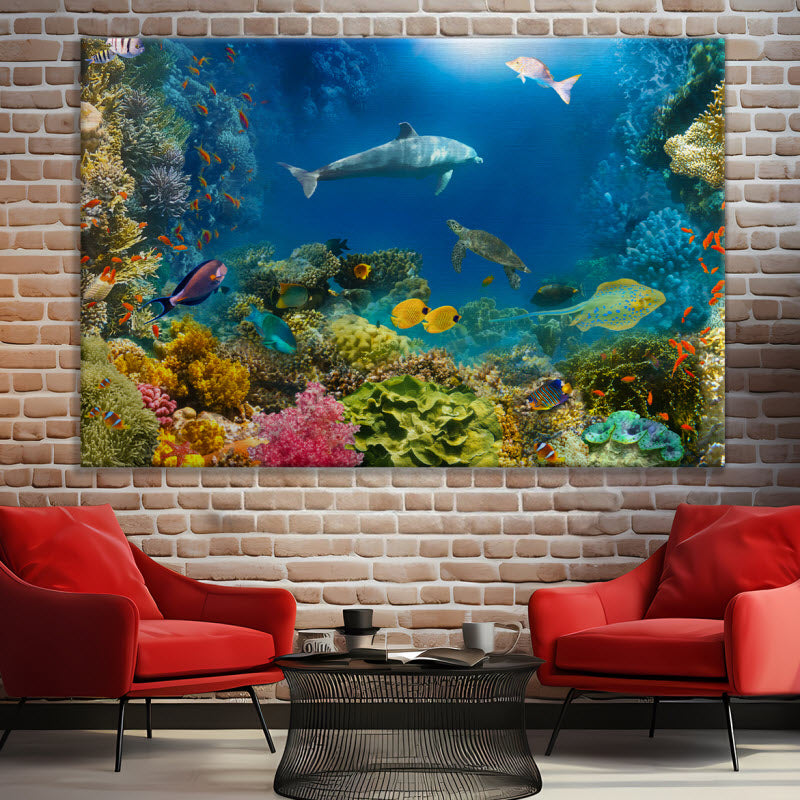 Leinwand mit Motiv: Unterwassertiere V2