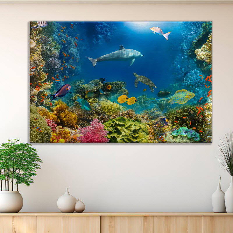Leinwand mit Motiv: Unterwassertiere V2