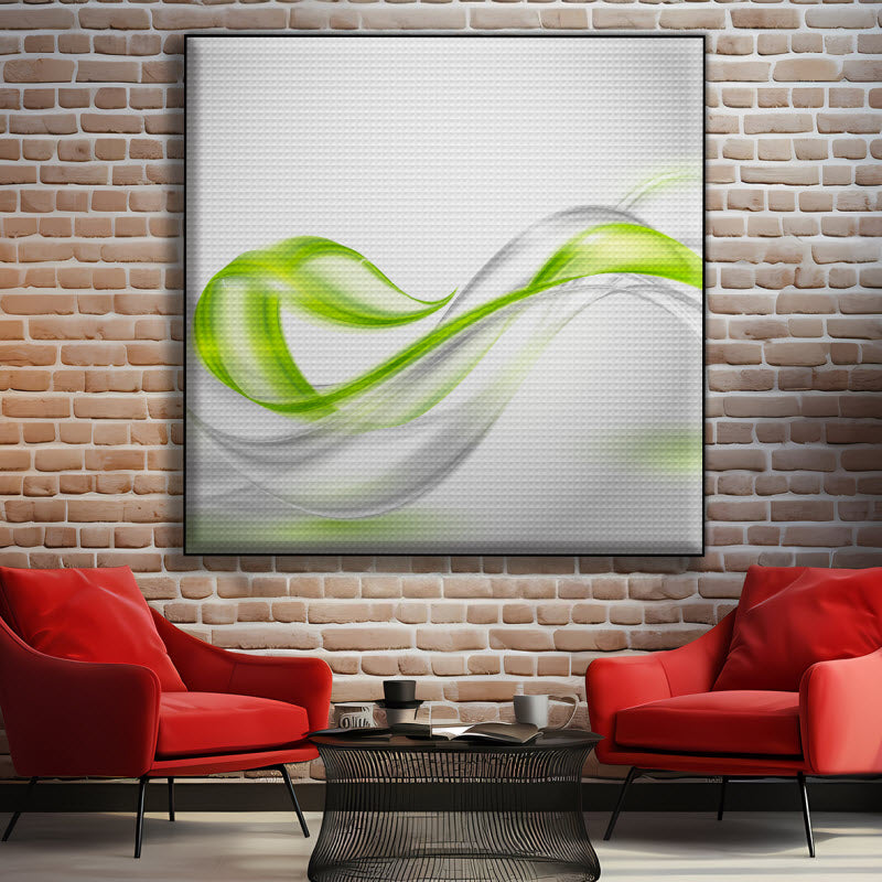 Akustikstoff mit Motiv: Abstrakte grüne Effekte