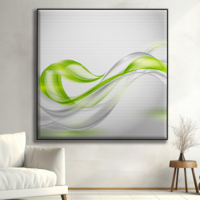 Akustikstoff mit Motiv: Abstrakte grüne Effekte