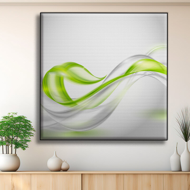 Akustikstoff mit Motiv: Abstrakte grüne Effekte