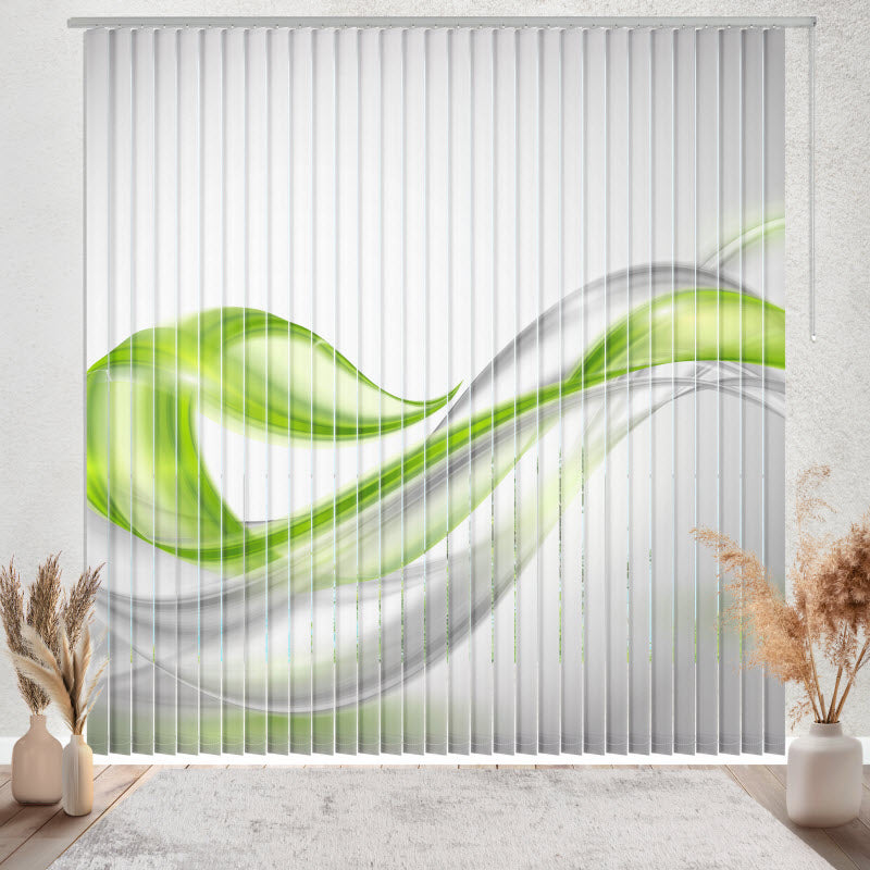 Lamellenvorhang mit Motiv: Abstrakte grüne Effekte