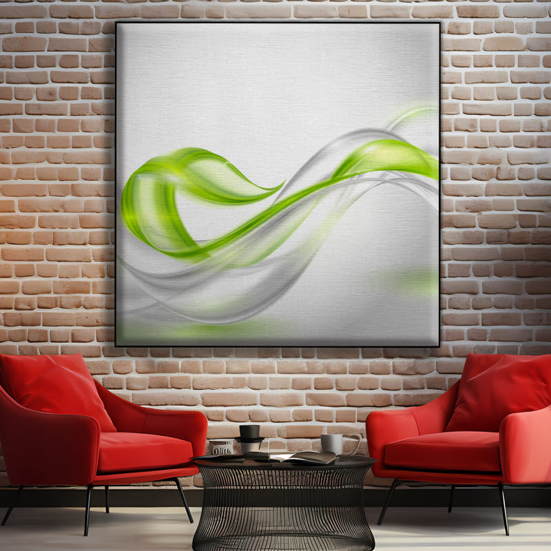 Textilspannrahmen mit Motiv: Abstrakte grüne Effekte
