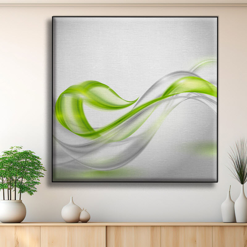 Textilspannrahmen mit Motiv: Abstrakte grüne Effekte