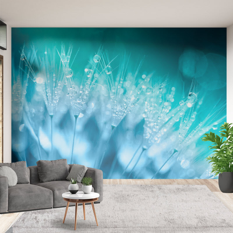 Tapete mit Motiv: Pusteblume mit Wassertropfen