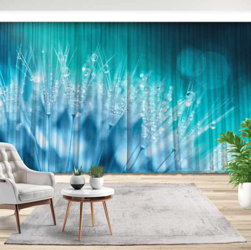 Fotovorhang: Pusteblume mit Wassertropfen