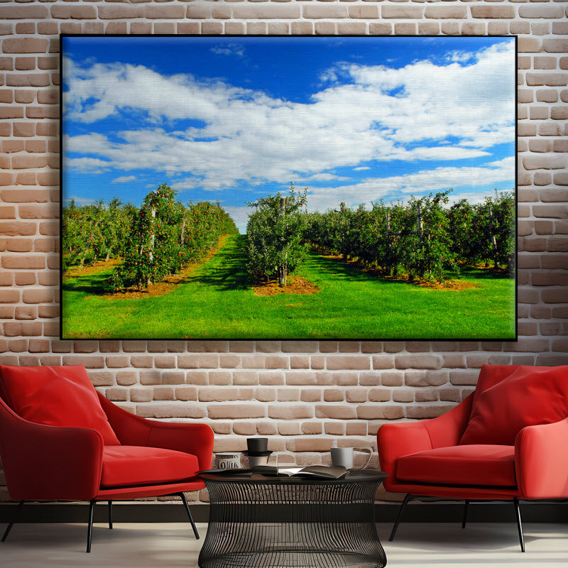 Textilspannrahmen mit Motiv: Apfelplantage