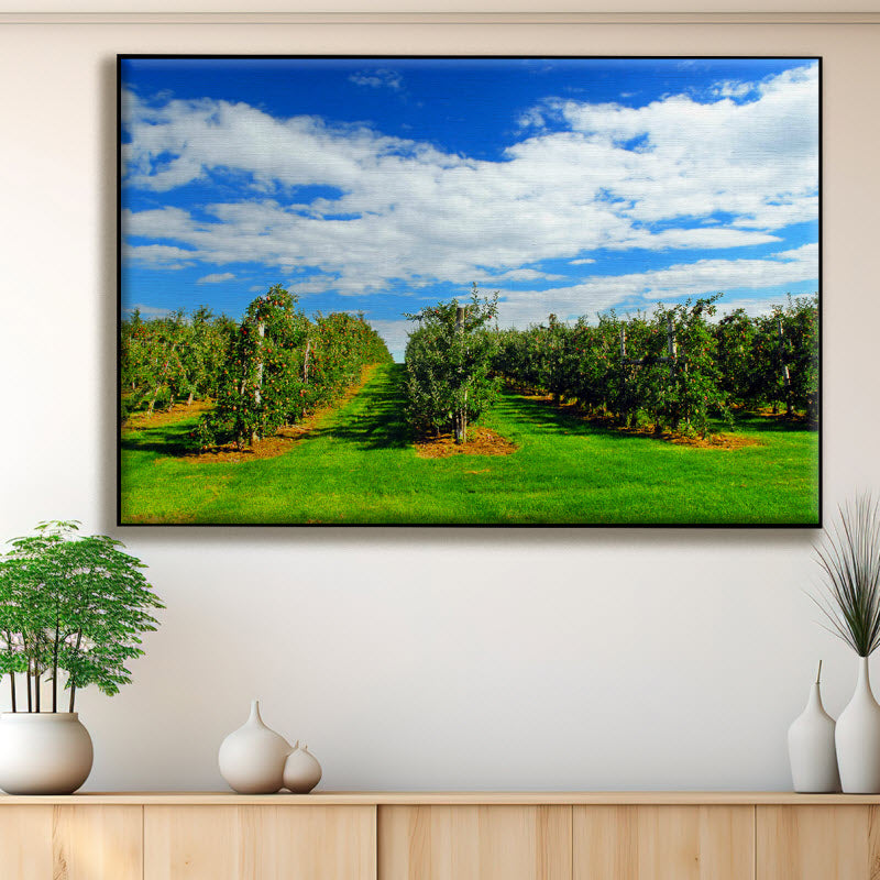 Textilspannrahmen mit Motiv: Apfelplantage