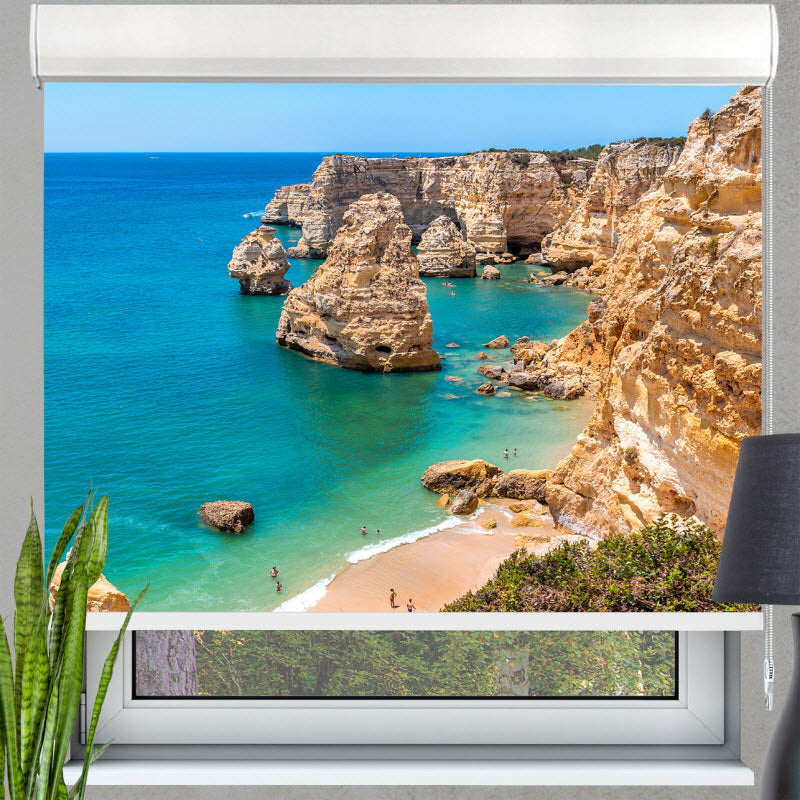 Kassettenrollo mit Motiv: Strand Marinha/Portugal