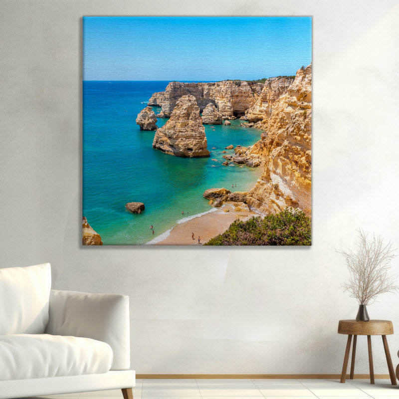 Leinwand mit Motiv: Strand Marinha/Portugal