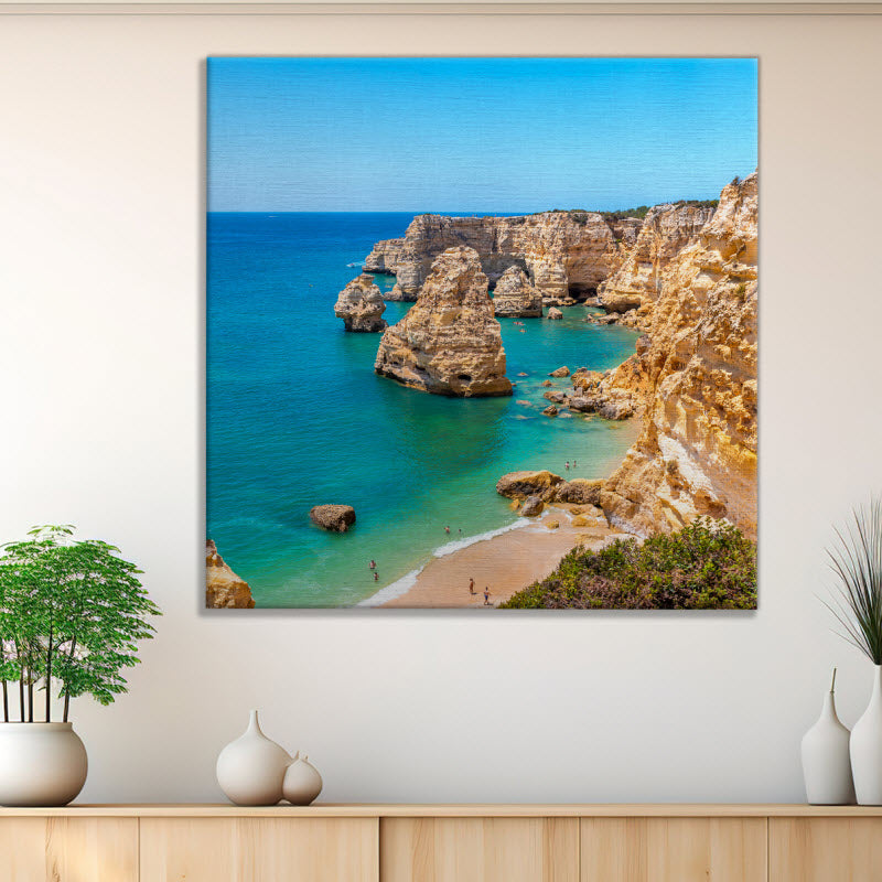 Leinwand mit Motiv: Strand Marinha/Portugal